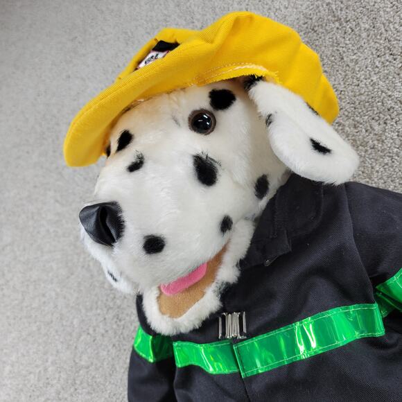 Silly Puppets Fireman Dog Puppet 23" Dalmatian Animal Plush 2008 Rod - Picture 7 of 16